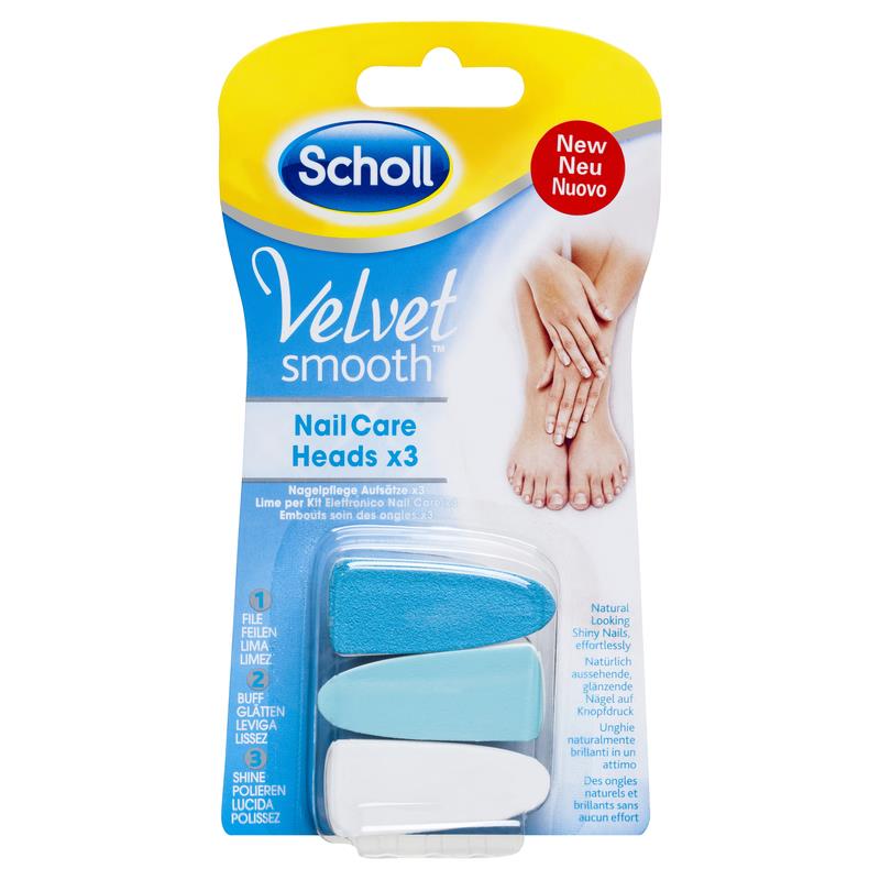 Scholl Velvet Smooth Nail Care Refill Heads 3s
