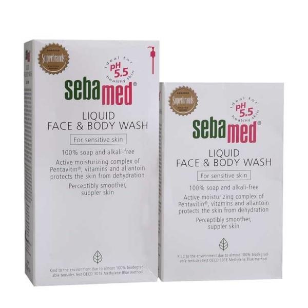 SEBAMED LIQUID FACE & BODY WASH 1000ML+200ML (FOR SENSITIVE SKIN)