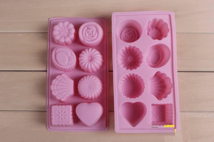 Silicone Flower Shaped + Love Jelly Moon Cake Mold