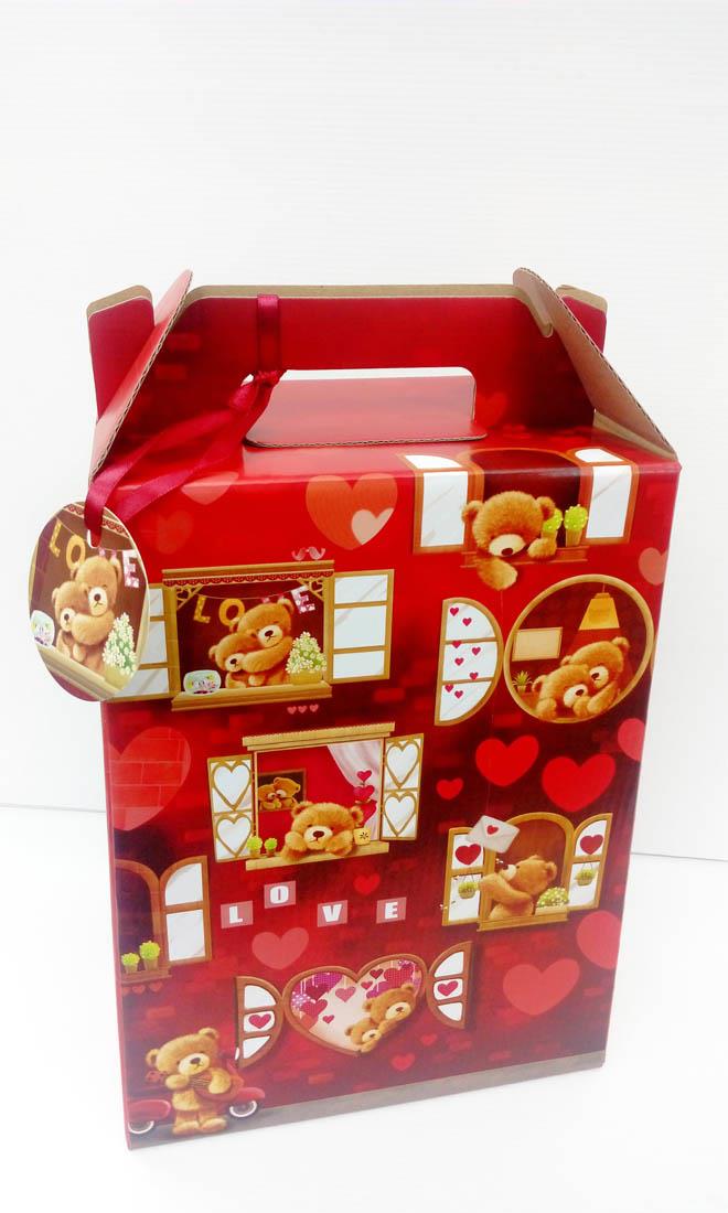 Teddy Bear Red Gift Box  (28.5 X 21.0 X 15.5cm)