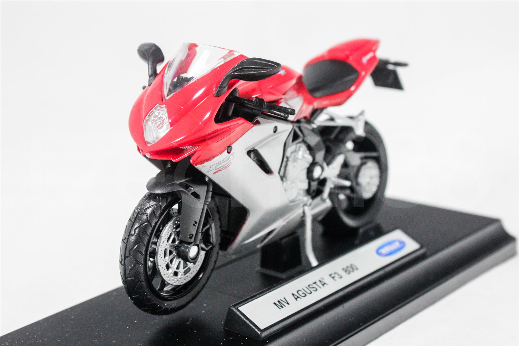 Welly 1:18 Die Cast MV Agusta F3 800 Motorcycle Red Color Model New