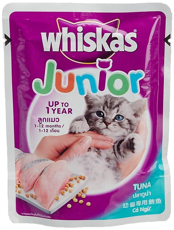 Whiskas Junior Tuna Food for Kittens & Young Cats 85g Pouch X 6