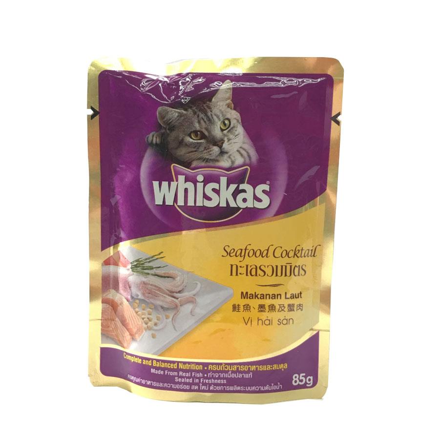 Whiskas Seafood Cocktails Cat Food 85g Pouch X 24