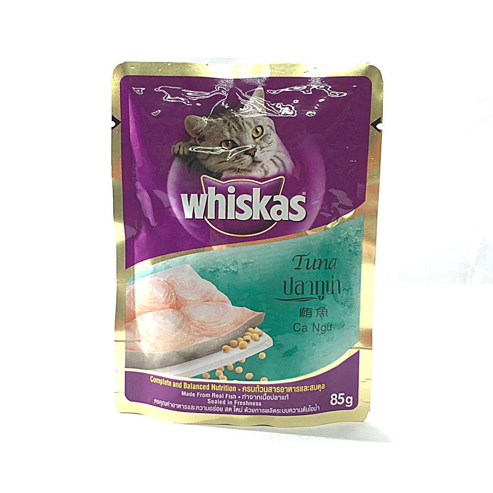WHISKAS TUNA FISH POUCH CAT WET FOOD 85gX6