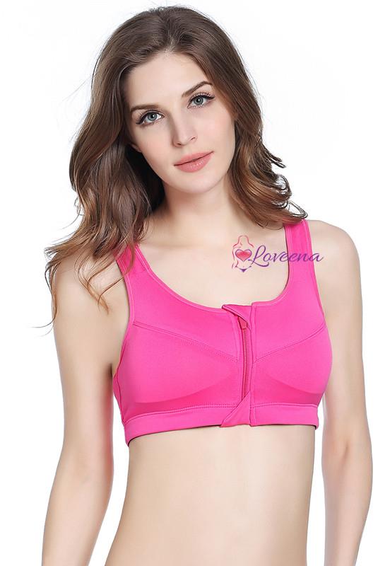 Women Front Zipper Padded Sports Bra SP9005 (4 Colours)