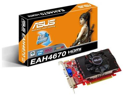 Видеокарта Asus EAH4670 1GB